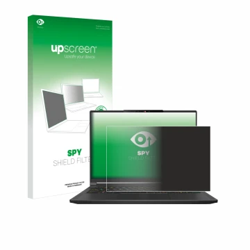 Parte frontale di una confezione del prodotto con il logo del marchio upscreen. Accanto è raffigurato il dispositivo MSI Steal