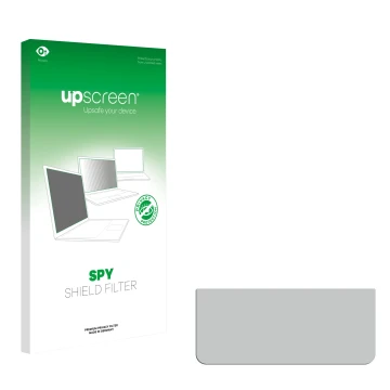 Parte frontale di una confezione del prodotto con il logo del marchio upscreen. Accanto si trova la protezione per lo schermo 