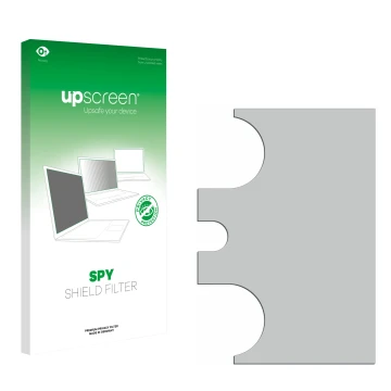 Parte frontale di una confezione del prodotto con il logo del marchio upscreen. Accanto si trova la protezione per lo schermo 