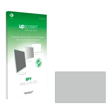 Parte frontale di una confezione del prodotto con il logo del marchio upscreen. Accanto si trova la protezione per lo schermo 