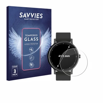 Parte frontale di una confezione del prodotto con il logo del marchio Savvies. Accanto è raffigurato il dispositivo Orologi (C