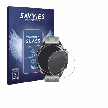 Parte frontale di una confezione del prodotto con il logo del marchio Savvies. Accanto è raffigurato il dispositivo Doogee Any
