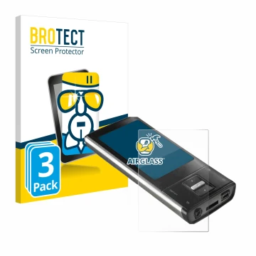 Parte frontale di una confezione del prodotto con il logo del marchio BROTECT. Accanto è raffigurato il dispositivo Intenso Vi