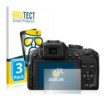 Parte frontale di una confezione del prodotto con il logo del marchio BROTECT. Accanto è raffigurato il dispositivo Panasonic 