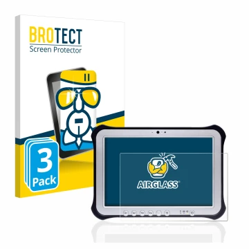 Parte frontale di una confezione del prodotto con il logo del marchio BROTECT. Accanto è raffigurato il dispositivo Panasonic 