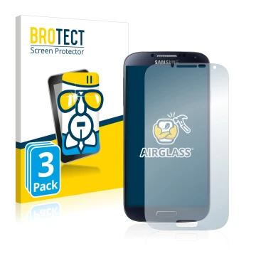 Parte frontale di una confezione del prodotto con il logo del marchio BROTECT. Accanto è raffigurato il dispositivo Samsung Ga
