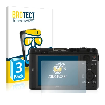 Parte frontale di una confezione del prodotto con il logo del marchio BROTECT. Accanto è raffigurato il dispositivo Sony Cyber