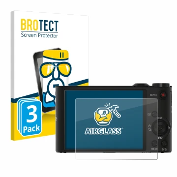 Parte frontale di una confezione del prodotto con il logo del marchio BROTECT. Accanto è raffigurato il dispositivo Sony Cyber