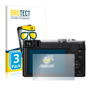 Parte frontale di una confezione del prodotto con il logo del marchio BROTECT. Accanto è raffigurato il dispositivo Panasonic 