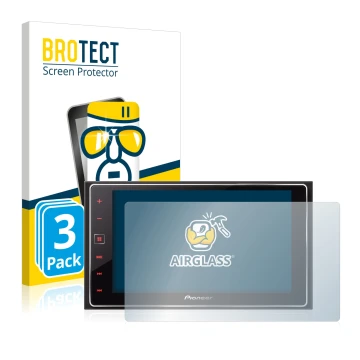 Parte frontale di una confezione del prodotto con il logo del marchio BROTECT. Accanto è raffigurato il dispositivo Pioneer SP