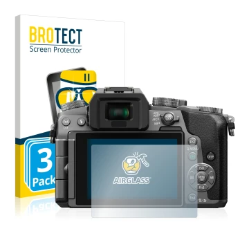 Parte frontale di una confezione del prodotto con il logo del marchio BROTECT. Accanto è raffigurato il dispositivo Panasonic 