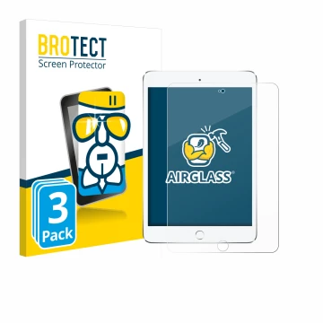 Parte frontale di una confezione del prodotto con il logo del marchio BROTECT. Accanto è raffigurato il dispositivo Apple iPad