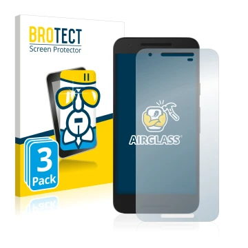 Parte frontale di una confezione del prodotto con il logo del marchio BROTECT. Accanto è raffigurato il dispositivo Google Nex