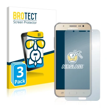 Parte frontale di una confezione del prodotto con il logo del marchio BROTECT. Accanto è raffigurato il dispositivo Samsung Ga