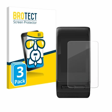 Parte frontale di una confezione del prodotto con il logo del marchio BROTECT. Accanto è raffigurato il dispositivo Garmin viv