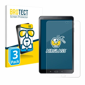 Parte frontale di una confezione del prodotto con il logo del marchio BROTECT. Accanto è raffigurato il dispositivo Samsung Ga
