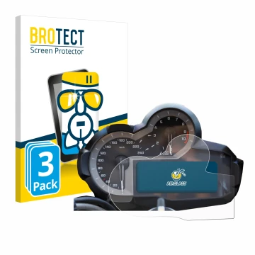 Parte frontale di una confezione del prodotto con il logo del marchio BROTECT. Accanto è raffigurato il dispositivo BMW R 1200