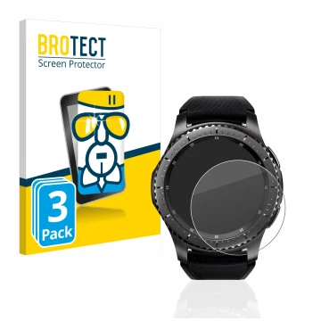 Parte frontale di una confezione del prodotto con il logo del marchio BROTECT. Accanto è raffigurato il dispositivo Samsung Ge