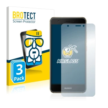 Parte frontale di una confezione del prodotto con il logo del marchio BROTECT. Accanto è raffigurato il dispositivo Huawei Nov