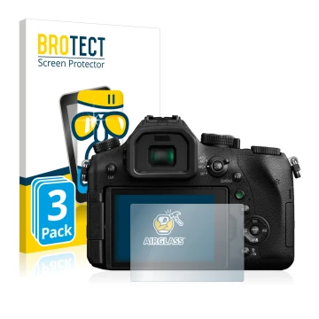 Parte frontale di una confezione del prodotto con il logo del marchio BROTECT. Accanto è raffigurato il dispositivo Panasonic 