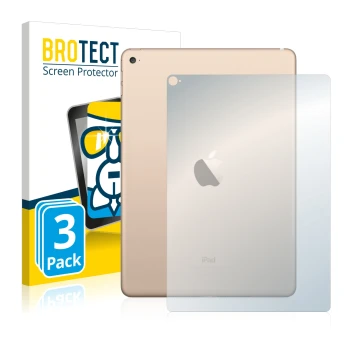 Parte frontale di una confezione del prodotto con il logo del marchio BROTECT. Accanto è raffigurato il dispositivo Apple iPad