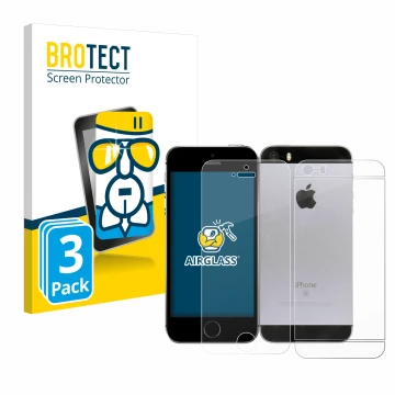 Parte frontale di una confezione del prodotto con il logo del marchio BROTECT. Accanto è raffigurato il dispositivo Apple iPho