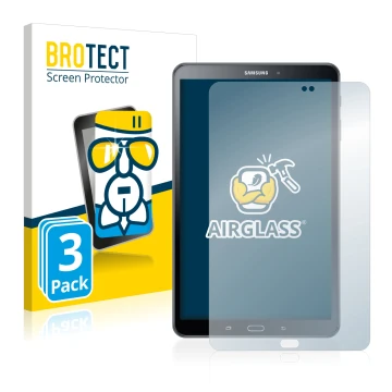 Parte frontale di una confezione del prodotto con il logo del marchio BROTECT. Accanto è raffigurato il dispositivo Samsung Ga