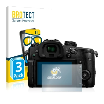 Parte frontale di una confezione del prodotto con il logo del marchio BROTECT. Accanto è raffigurato il dispositivo Panasonic 