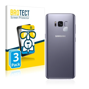 Parte frontale di una confezione del prodotto con il logo del marchio BROTECT. Accanto è raffigurato il dispositivo Samsung Ga