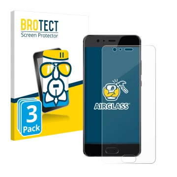 Parte frontale di una confezione del prodotto con il logo del marchio BROTECT. Accanto è raffigurato il dispositivo Huawei P10