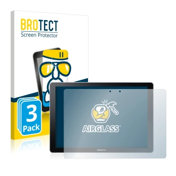 Parte frontale di una confezione del prodotto con il logo del marchio BROTECT. Accanto è raffigurato il dispositivo Samsung Ga