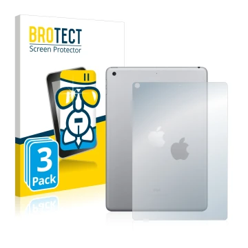 Parte frontale di una confezione del prodotto con il logo del marchio BROTECT. Accanto è raffigurato il dispositivo Apple iPad