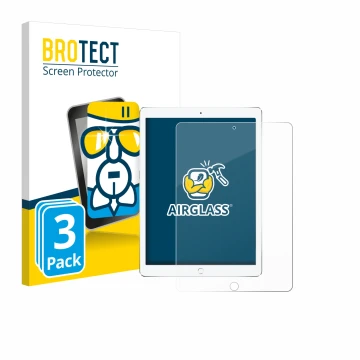 Parte frontale di una confezione del prodotto con il logo del marchio BROTECT. Accanto è raffigurato il dispositivo Apple iPad