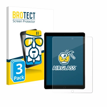 Parte frontale di una confezione del prodotto con il logo del marchio BROTECT. Accanto è raffigurato il dispositivo Apple iPad
