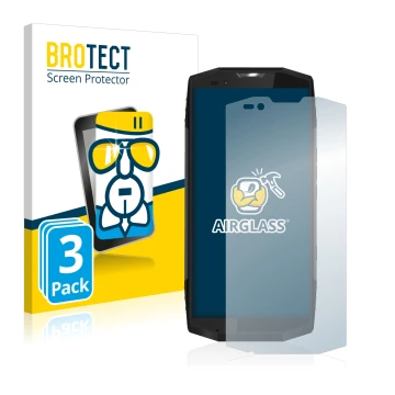 Parte frontale di una confezione del prodotto con il logo del marchio BROTECT. Accanto è raffigurato il dispositivo Blackview 