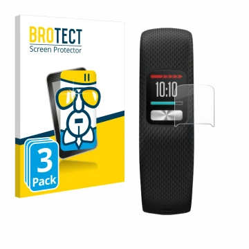 Parte frontale di una confezione del prodotto con il logo del marchio BROTECT. Accanto è raffigurato il dispositivo Garmin Viv