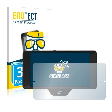 Parte frontale di una confezione del prodotto con il logo del marchio BROTECT. Accanto è raffigurato il dispositivo Coyote Nav