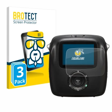 Parte frontale di una confezione del prodotto con il logo del marchio BROTECT. Accanto è raffigurato il dispositivo Fujifilm I