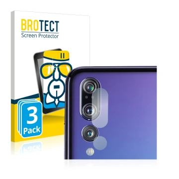 Parte frontale di una confezione del prodotto con il logo del marchio BROTECT. Accanto è raffigurato il dispositivo Huawei P20