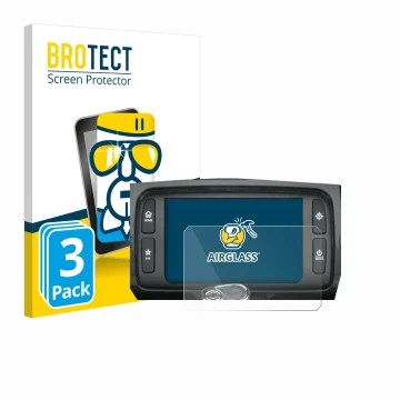 Parte frontale di una confezione del prodotto con il logo del marchio BROTECT. Accanto è raffigurato il dispositivo Harley Dav