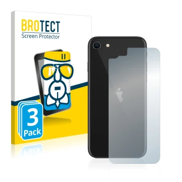 Parte frontale di una confezione del prodotto con il logo del marchio BROTECT. Accanto è raffigurato il dispositivo Apple iPho