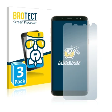 Parte frontale di una confezione del prodotto con il logo del marchio BROTECT. Accanto è raffigurato il dispositivo Samsung Ga