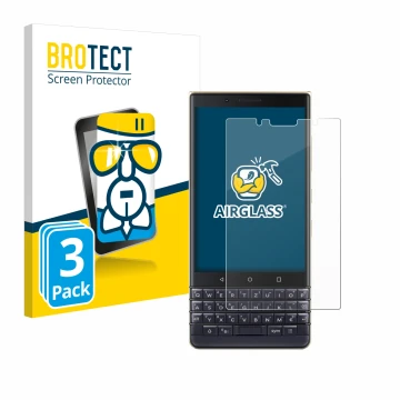 Parte frontale di una confezione del prodotto con il logo del marchio BROTECT. Accanto è raffigurato il dispositivo BlackBerry