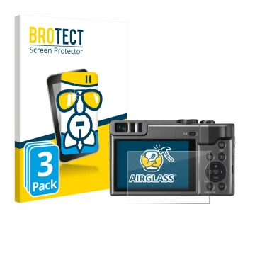 Parte frontale di una confezione del prodotto con il logo del marchio BROTECT. Accanto è raffigurato il dispositivo Panasonic 