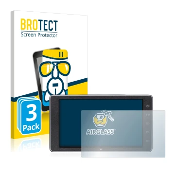 Parte frontale di una confezione del prodotto con il logo del marchio BROTECT. Accanto è raffigurato il dispositivo DJI Crysta