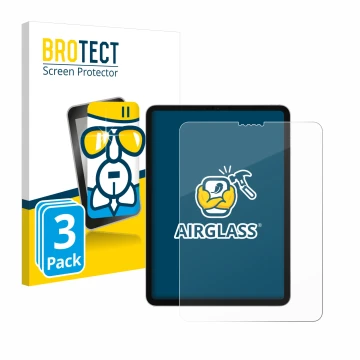 Parte frontale di una confezione del prodotto con il logo del marchio BROTECT. Accanto è raffigurato il dispositivo Apple iPad