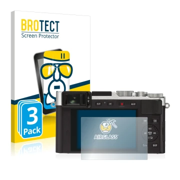 Parte frontale di una confezione del prodotto con il logo del marchio BROTECT. Accanto è raffigurato il dispositivo Leica D-Lu