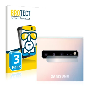 Parte frontale di una confezione del prodotto con il logo del marchio BROTECT. Accanto è raffigurato il dispositivo Samsung Ga