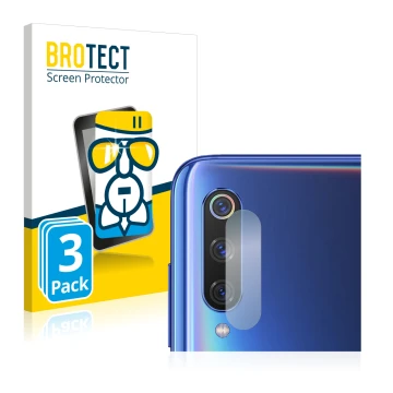 Parte frontale di una confezione del prodotto con il logo del marchio BROTECT. Accanto è raffigurato il dispositivo Xiaomi Mi 