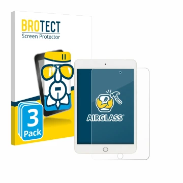 Parte frontale di una confezione del prodotto con il logo del marchio BROTECT. Accanto è raffigurato il dispositivo Apple iPad